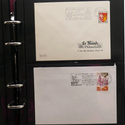 Collection Marcophilie flammes moderne d'Alsace en un album.