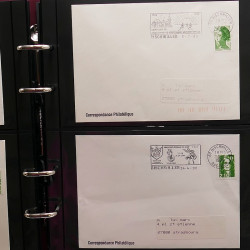 Collection Marcophilie flammes moderne d'Alsace en un album.