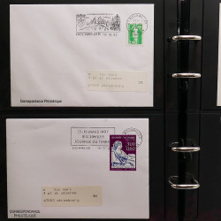 Collection Marcophilie flammes moderne d'Alsace en un album.