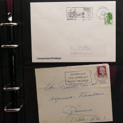 Collection Marcophilie flammes moderne d'Alsace en un album.