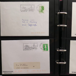 Collection Marcophilie flammes moderne d'Alsace en un album.