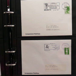 Collection Marcophilie flammes moderne d'Alsace en un album.