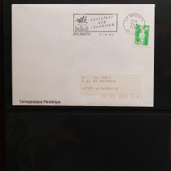 Collection Marcophilie flammes moderne d'Alsace en un album.