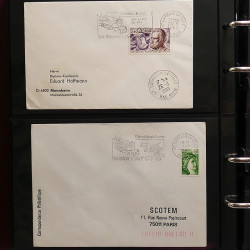 Collection Marcophilie flammes moderne d'Alsace en un album.