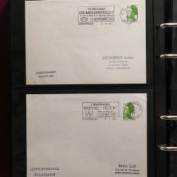 Collection Marcophilie flammes moderne d'Alsace en un album.