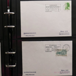 Collection Marcophilie flammes moderne d'Alsace en un album.