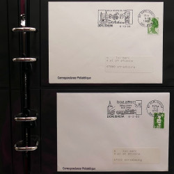 Collection Marcophilie flammes moderne d'Alsace en un album.