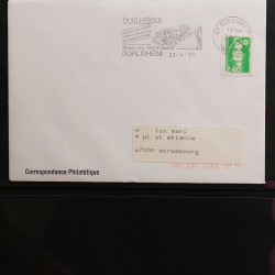 Collection Marcophilie flammes moderne d'Alsace en un album.