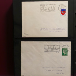 Collection Marcophilie flammes moderne d'Alsace en un album.