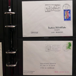 Collection Marcophilie flammes moderne d'Alsace en un album.