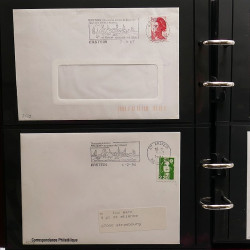 Collection Marcophilie flammes moderne d'Alsace en un album.