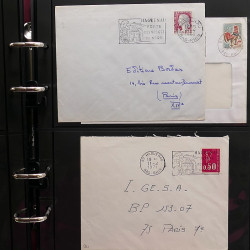 Collection Marcophilie flammes moderne d'Alsace en un album.