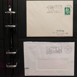 Collection Marcophilie flammes moderne d'Alsace en un album.