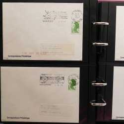 Collection Marcophilie flammes moderne d'Alsace en un album.