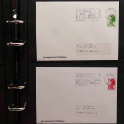 Collection Marcophilie flammes moderne d'Alsace en un album.