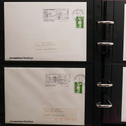 Collection Marcophilie flammes moderne d'Alsace en un album.