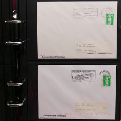 Collection Marcophilie flammes moderne d'Alsace en un album.