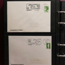 Collection Marcophilie flammes moderne d'Alsace en un album.