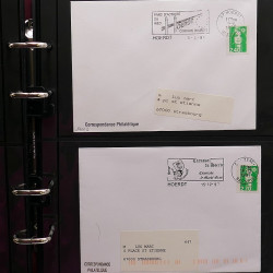 Collection Marcophilie flammes moderne d'Alsace en un album.