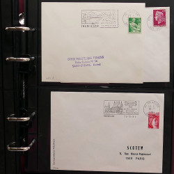 Collection Marcophilie flammes moderne d'Alsace en un album.