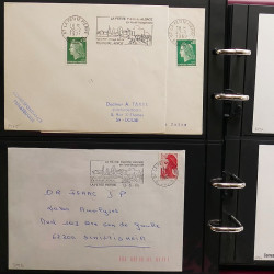 Collection Marcophilie flammes moderne d'Alsace en un album.