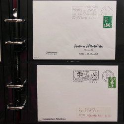 Collection Marcophilie flammes moderne d'Alsace en un album.