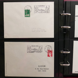 Collection Marcophilie flammes moderne d'Alsace en un album.