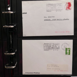 Collection Marcophilie flammes moderne d'Alsace en un album.