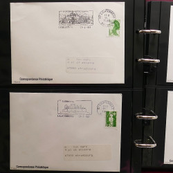 Collection Marcophilie flammes moderne d'Alsace en un album.