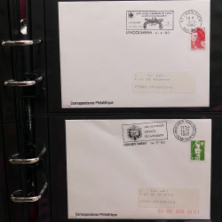 Collection Marcophilie flammes moderne d'Alsace en un album.