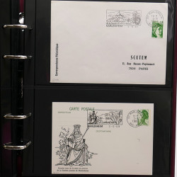 Collection Marcophilie flammes moderne d'Alsace en un album.