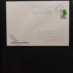 Collection Marcophilie flammes moderne d'Alsace en un album.