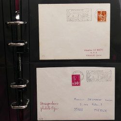 Collection Marcophilie flammes moderne d'Alsace en un album.