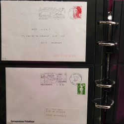 Collection Marcophilie flammes moderne d'Alsace en un album.