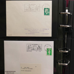 Collection Marcophilie flammes moderne d'Alsace en un album.