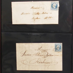 Collection Marcophilie Strasbourg et Alsace classique en un album.