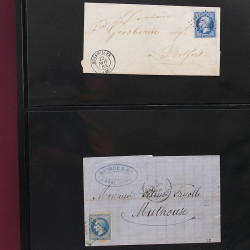 Collection Marcophilie Strasbourg et Alsace classique en un album.