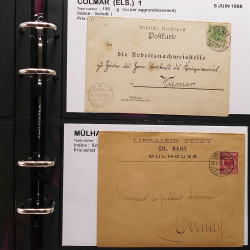 Collection Marcophilie Strasbourg et Alsace classique en un album.