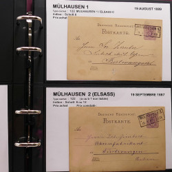 Collection Marcophilie Strasbourg et Alsace classique en un album.