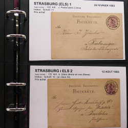 Collection Marcophilie Strasbourg et Alsace classique en un album.