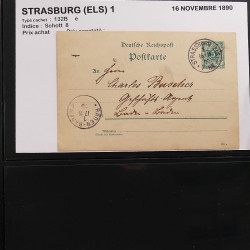 Collection Marcophilie Strasbourg et Alsace classique en un album.