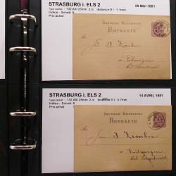 Collection Marcophilie Strasbourg et Alsace classique en un album.