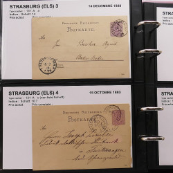 Collection Marcophilie Strasbourg et Alsace classique en un album.