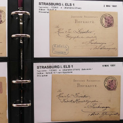 Collection Marcophilie Strasbourg et Alsace classique en un album.