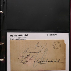 Collection Marcophilie Strasbourg et Alsace classique en un album.