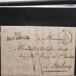 Collection Marcophilie d'Alsace classique 1809-1945 en un album.