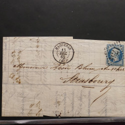 Collection Marcophilie d'Alsace classique 1809-1945 en un album.