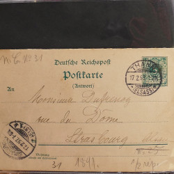 Collection Marcophilie d'Alsace classique 1809-1945 en un album.