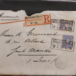 Collection Marcophilie d'Alsace classique 1809-1945 en un album.