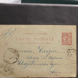 Lot de 90 entiers postaux de France classique - semi moderne en un album.